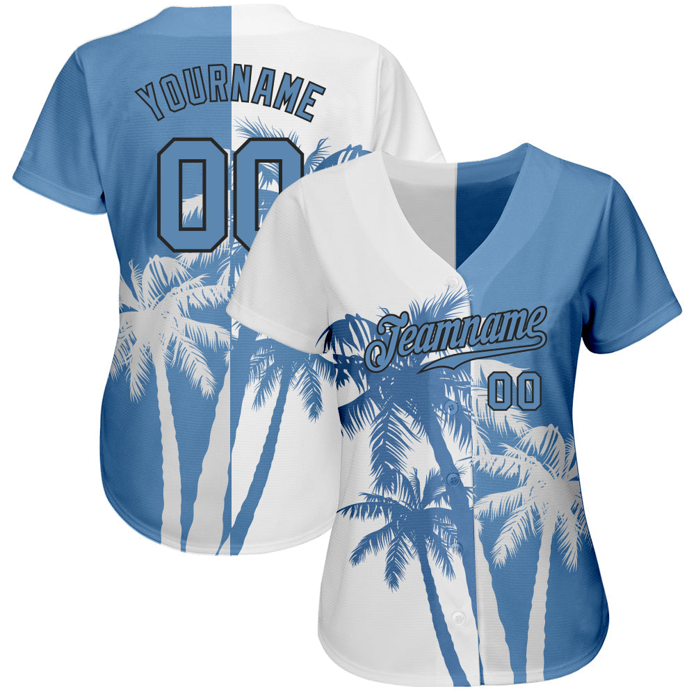 Custom 3D Pattern Design Hawaii Coconut Trees Authentic Baseball Jersey