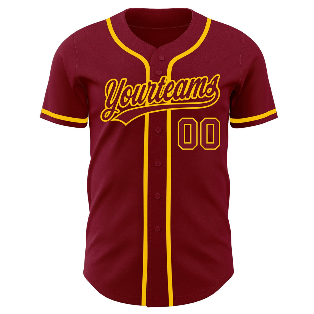 Custom Crimson Crimson-Gold Authentic Baseball Jersey