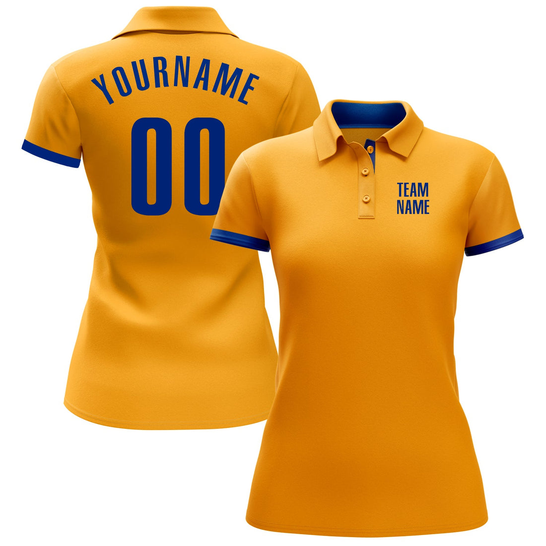 Custom Gold Royal Performance Golf Polo Shirt