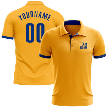 Custom Gold Royal Performance Golf Polo Shirt