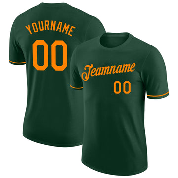 Custom Green Bay Orange Performance T-Shirt