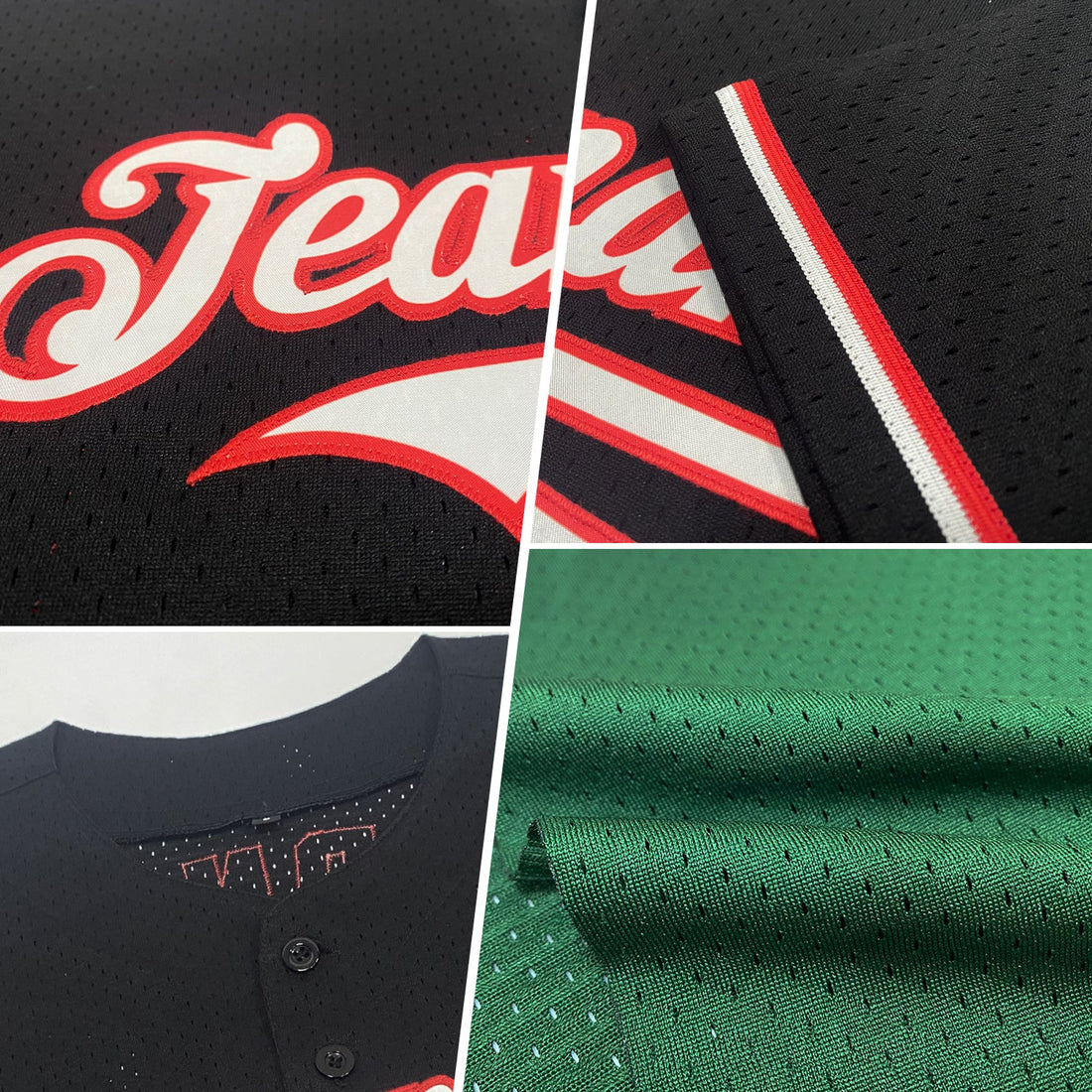 Custom Green Old Gold-Black Mesh Authentic Throwback Baseball Jersey