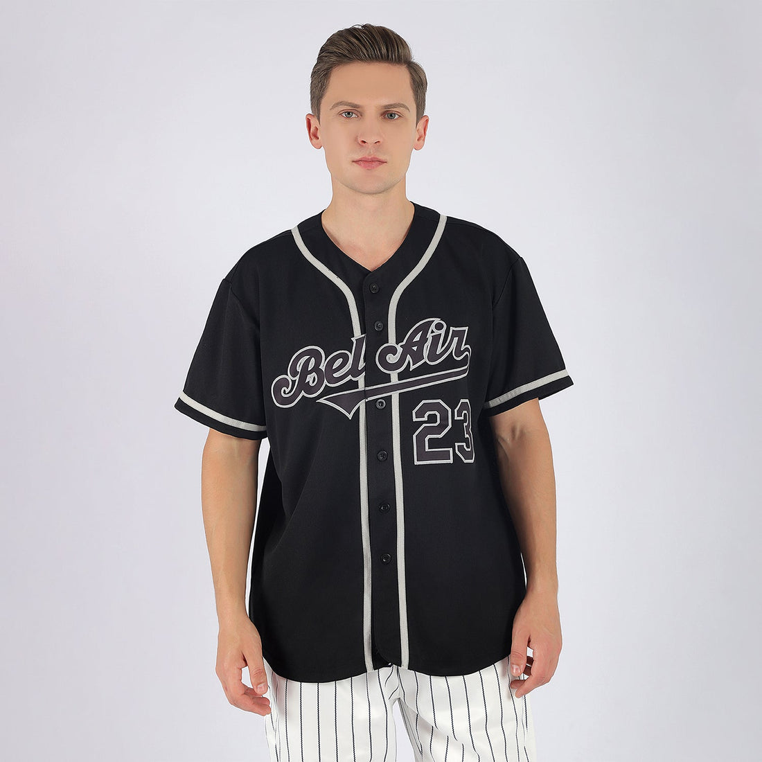 Custom Black Black-Gray Authentic Baseball Jersey