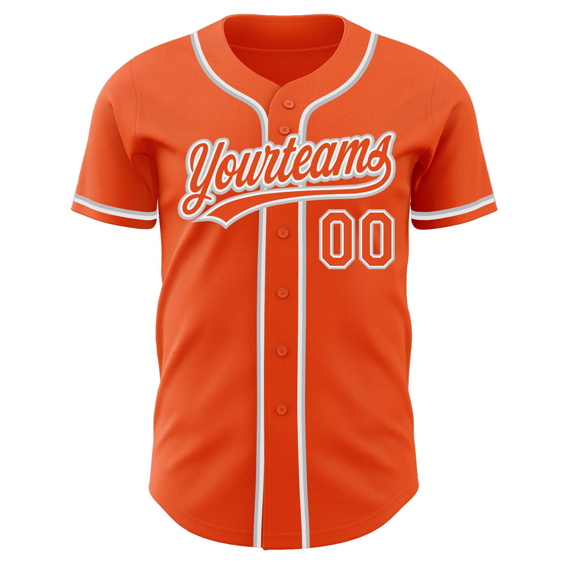 Custom Orange Orange-Gray Authentic Baseball Jersey