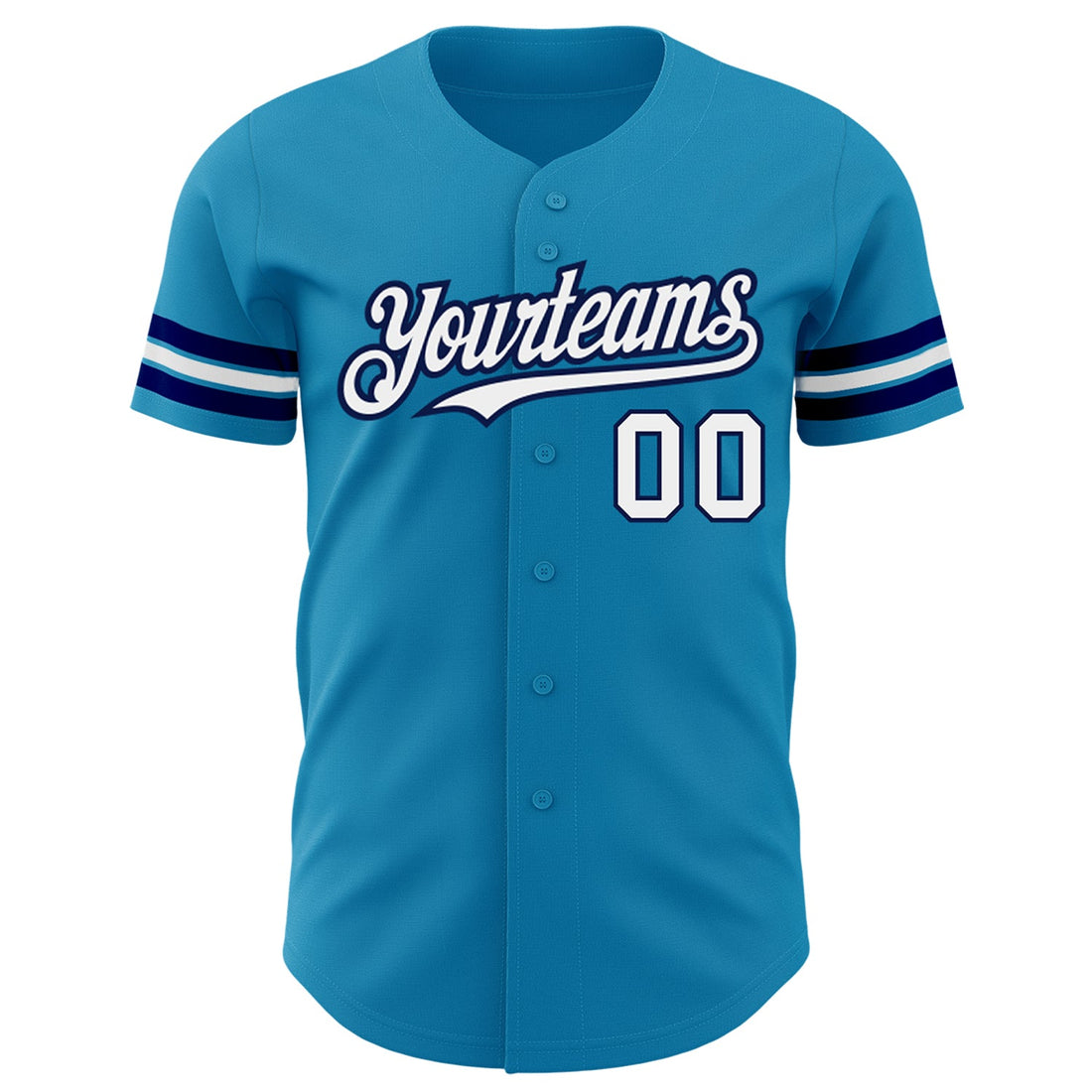 Custom Panther Blue White-Navy Authentic Baseball Jersey