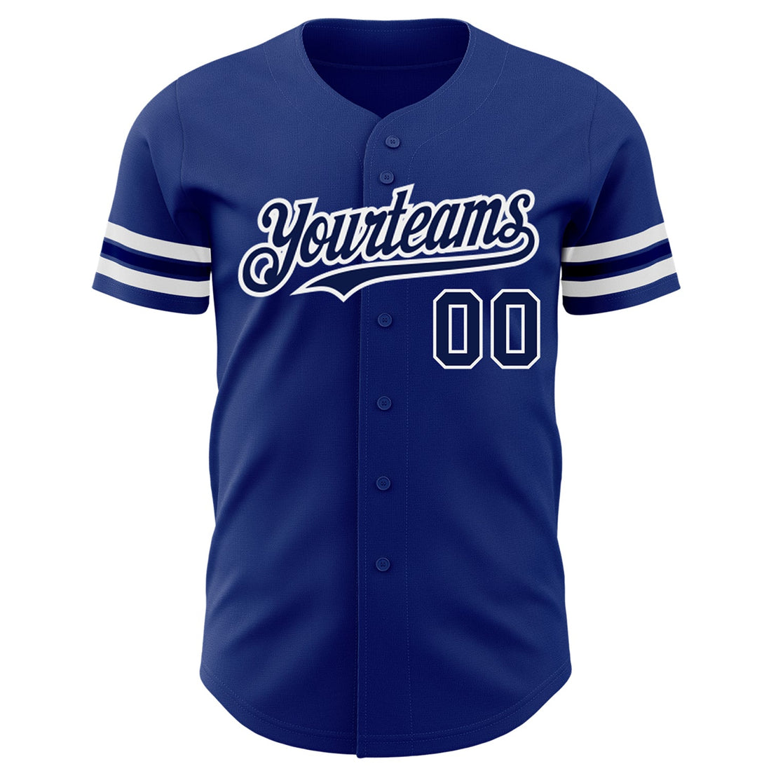 Custom Royal Navy-White Authentic Baseball Jersey