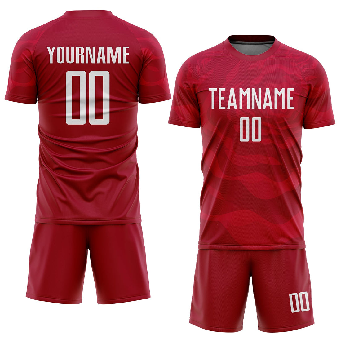 Custom Red White Sublimation Soccer Uniform Jersey