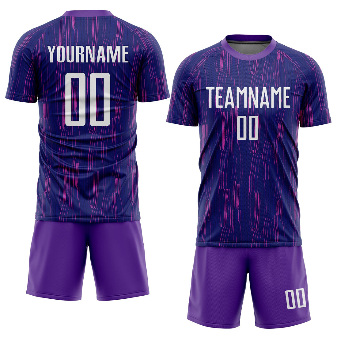 Custom Purple White Sublimation Soccer Uniform Jersey