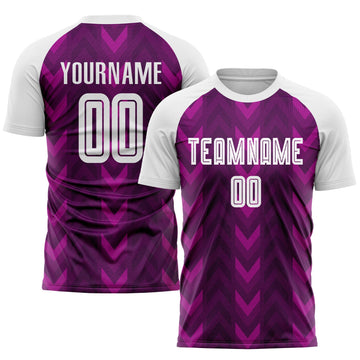 Custom Purple White Sublimation Soccer Uniform Jersey