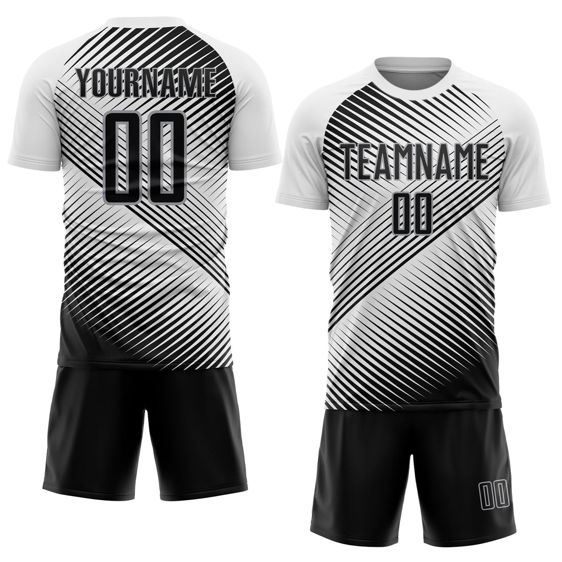 Custom White Black-Gray Sublimation Soccer Uniform Jersey