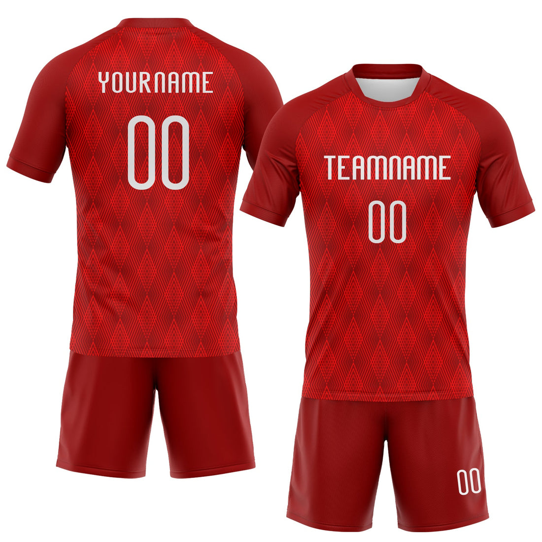 Custom Red White Geometric Shape Sublimation Volleyball Uniform Jersey