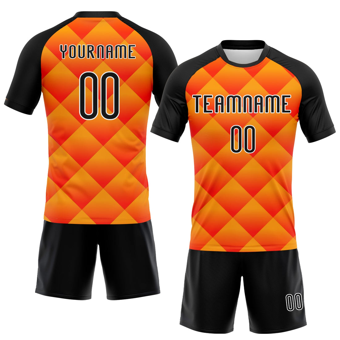 Custom Red Black-Yellow Geometric Shape Sublimation Volleyball Uniform Jersey