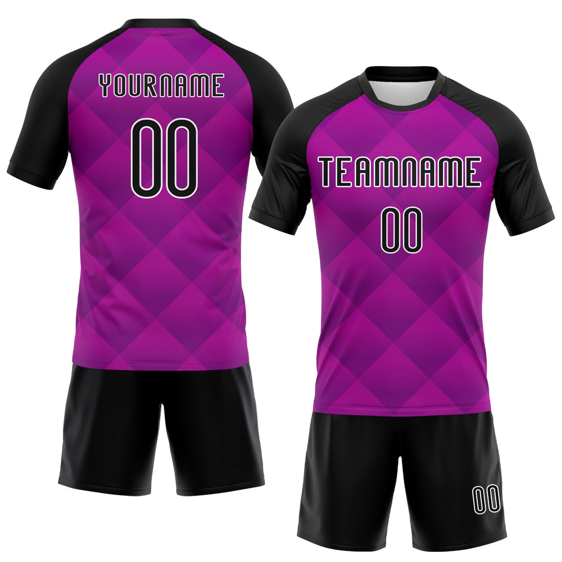 Custom Purple Black-White Geometric Shape Sublimation Volleyball Uniform Jersey