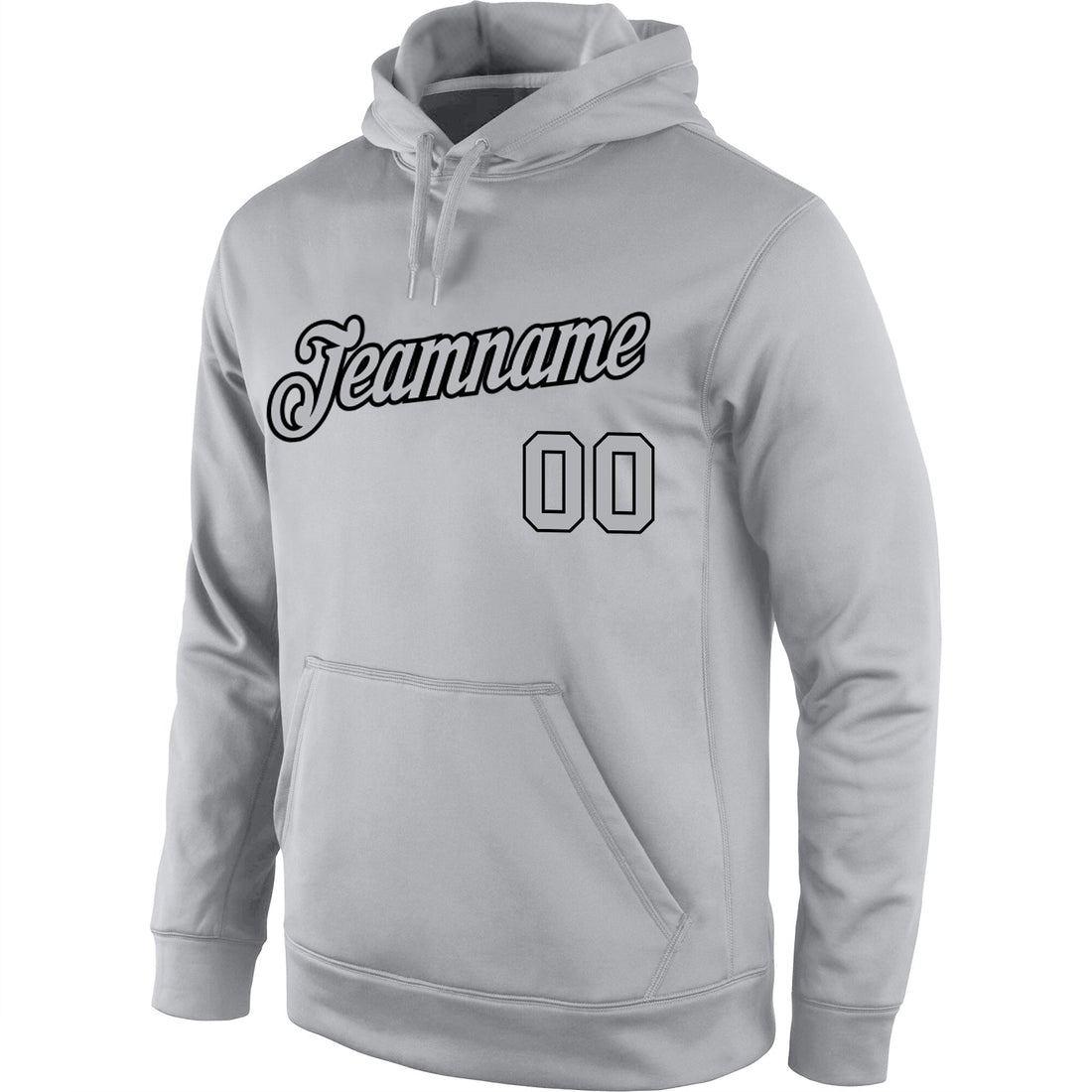 Custom Stitched Gray Gray-Black Sports Pullover Sweatshirt Hoodie