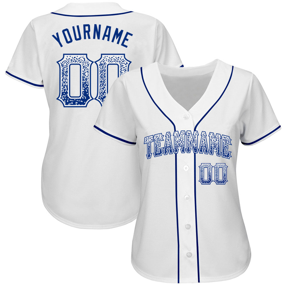 Custom White Royal Authentic Drift Fashion Baseball Jersey